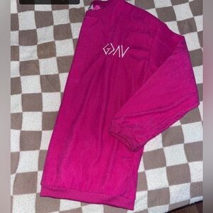 Pink Long Sleeve Top with Logo